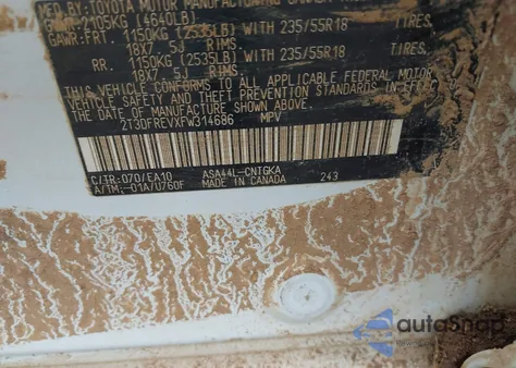 2015 Toyota Rav4 Limited from USA, damaged, VIN 2T3DFREVXFW314686